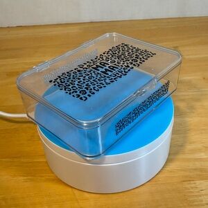 Hinge Transparent and Blue Organizer Box